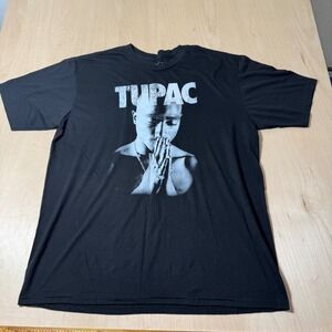 2Pac T‎ Shirt XL Black Mens Short Sleeve Rap Hip Hop Graphic Tee